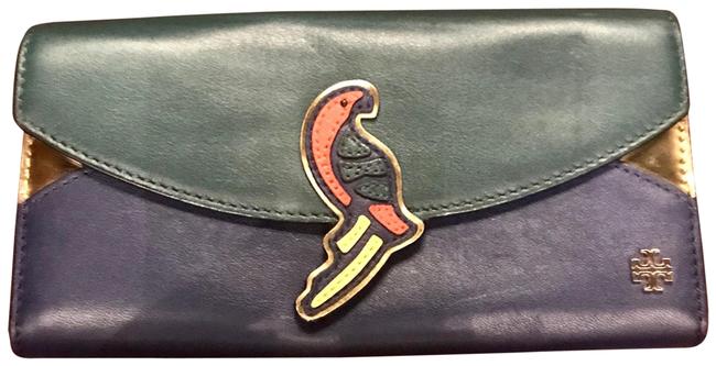 Tory Burch Green Blue Red Wallet 