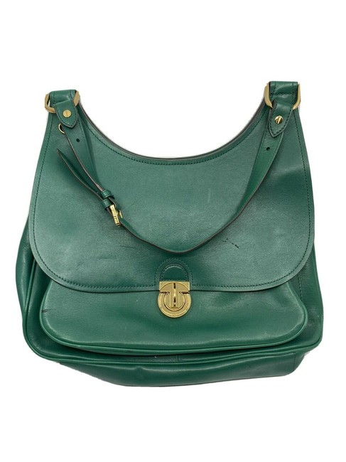 Tory Burch Green Leather Shoulder Bag 
