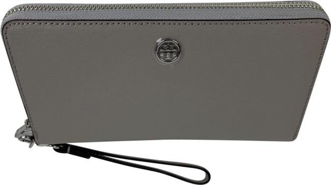 Tory Burch Grey Brown Robinson New Without Tags Passport Continental Wallet 