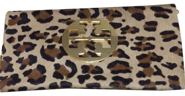 Tory Burch Haircalf Multi Brown Calf Hair Clutch 