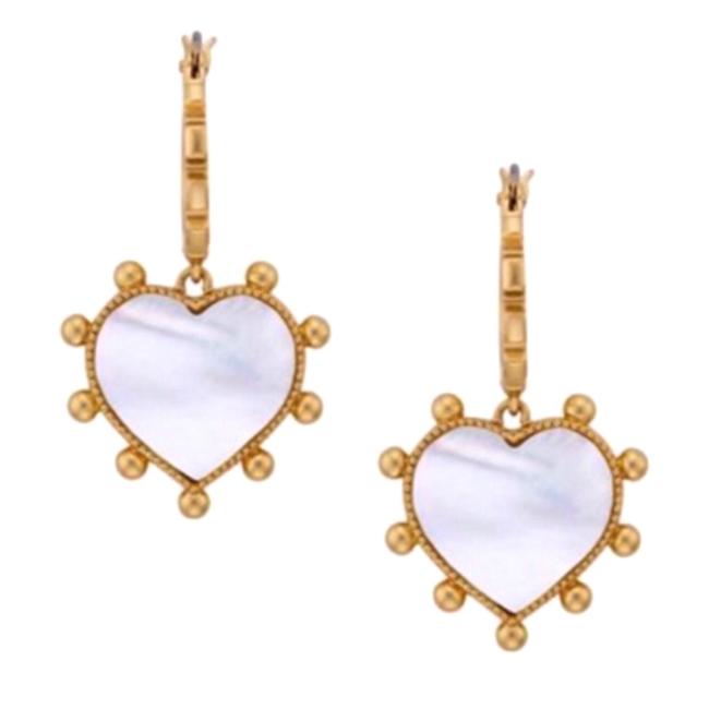 Tory Burch Heart Mother Of Pearl Earrings 