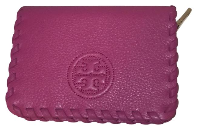 Tory Burch Hibiscus Flower Marion Zip Coin Case Wallet 