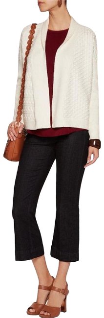 Tory Burch Ivory Cable knit Cotton blend Cardigan  