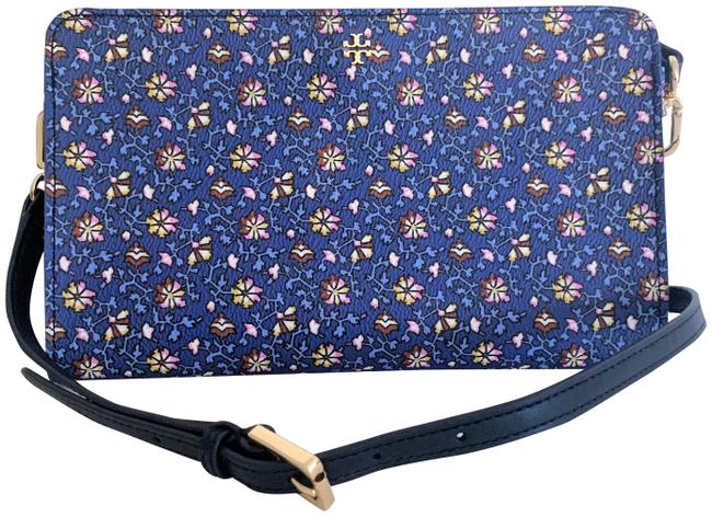 Tory Burch Kerrington Wallet Blue Pvc Cross Body Bag 