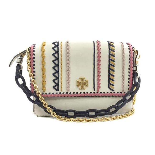 Tory Burch Kira 48410 131 Women White Leather Shoulder Bag 