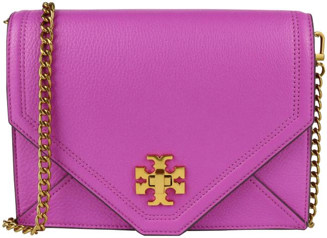 Tory Burch Kira Bright Orchid Cowhide Leather Cross Body Bag 
