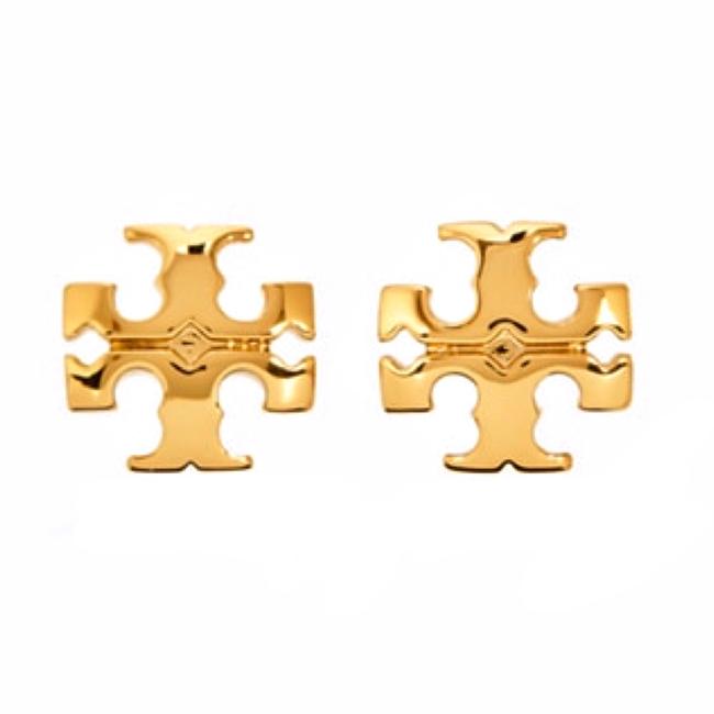 Tory Burch Kira Gold Small Logo Earrings 