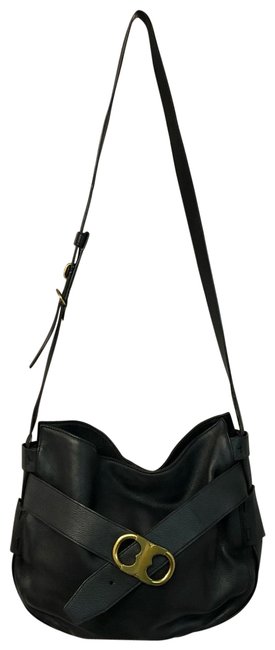 Tory Burch Large ShoulderCrossbody Black Leather Cross Body Bag 