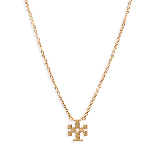 Tory Burch Vintage Gold Logo Charm Delicate Necklace 
