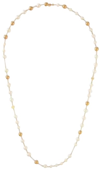 Tory Burch Logo Pearl Necklace 