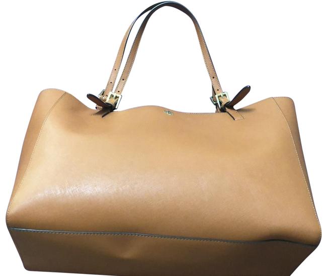 Tory Burch Luggage Brown Saffiano Leather Tote 