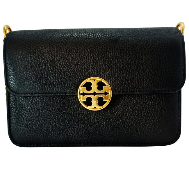 Tory Burch Mini Chelsea Black Leather Shoulder Bag 