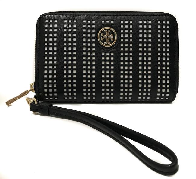 Tory Burch Multicolor Robinson New Perforated Smartphone Wristlet Wallet 