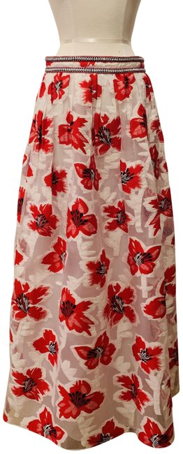 Tory Burch Multicolor Textured Skirt 4 L 34 