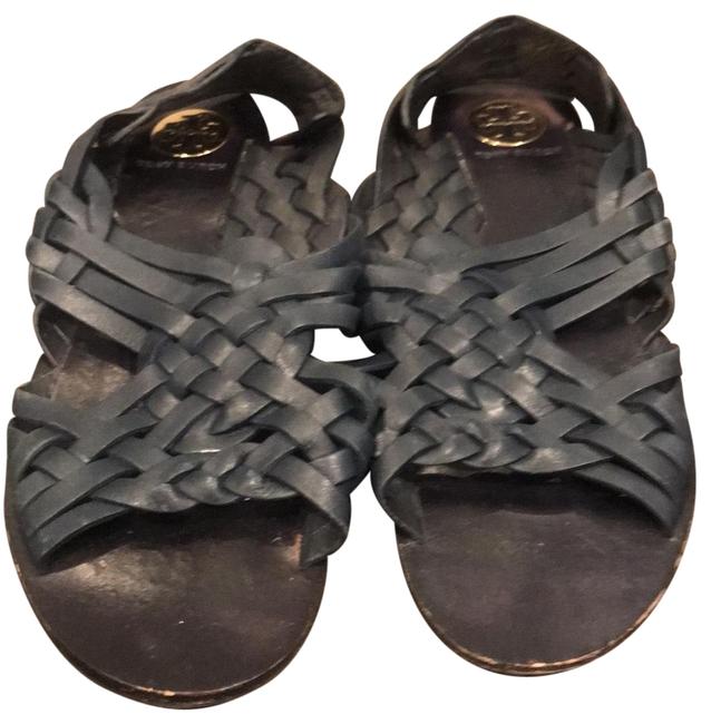 Tory Burch Navy Anya Sandals