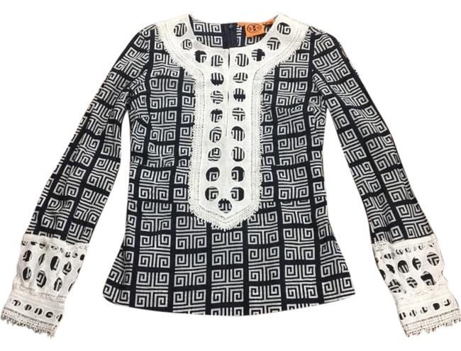 Tory Burch Navy Blue and White 12081135 Tunic