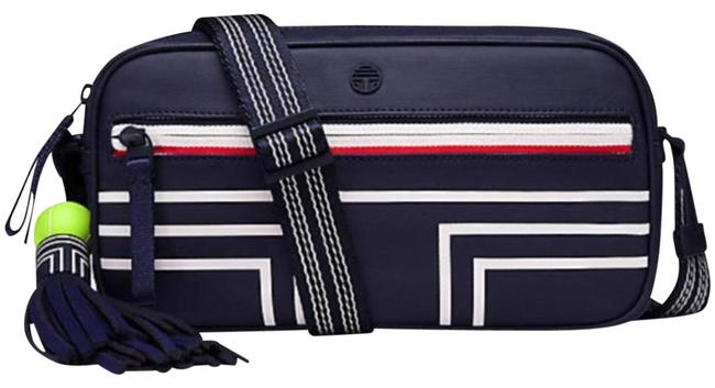 Tory Burch Navy Canvas Cross Body Bag 