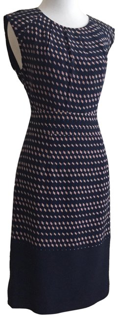 Tory Burch Navy Pink Work Office DressS 