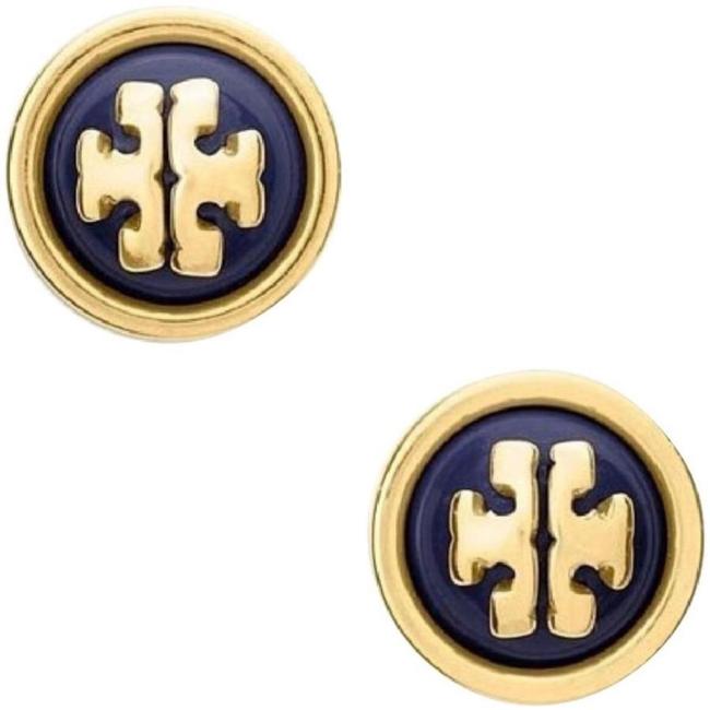 Tory Burch Navy Stud Melodie Earrings 