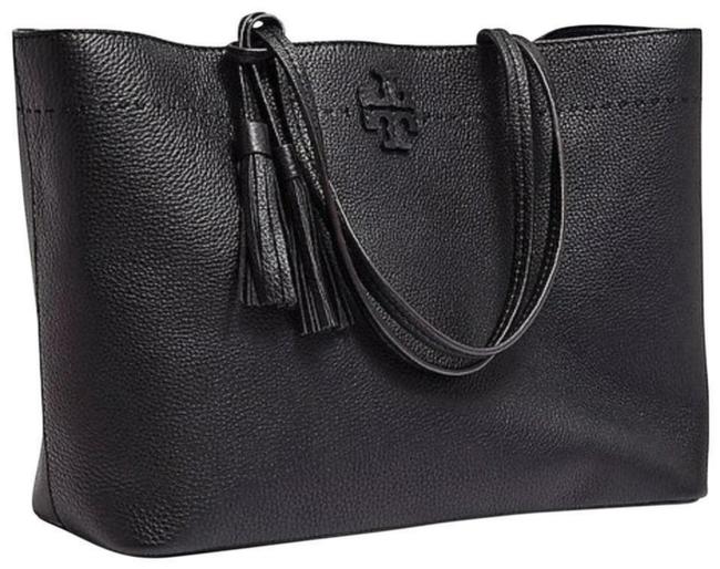 Tory Burch New Large Black Leather Tote 