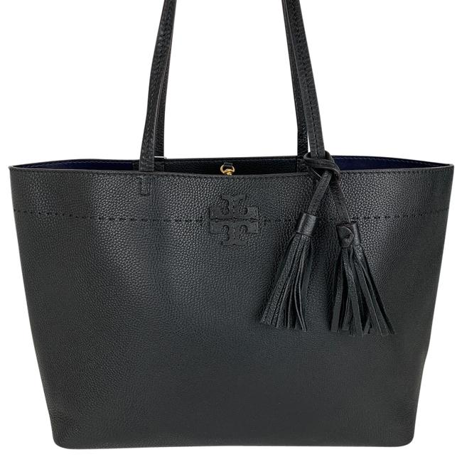 Tory Burch New Mcgraw 42200 Black Leather Tote 
