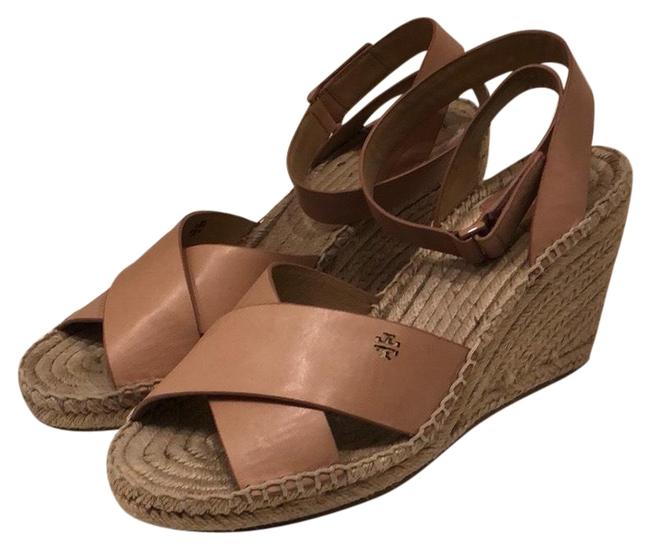 Tory Burch Nude Bima Espadrille Sandal Wedges