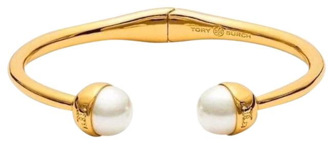 Tory Burch Nwot Bead Hinges Pearl Cuff Bracelet 