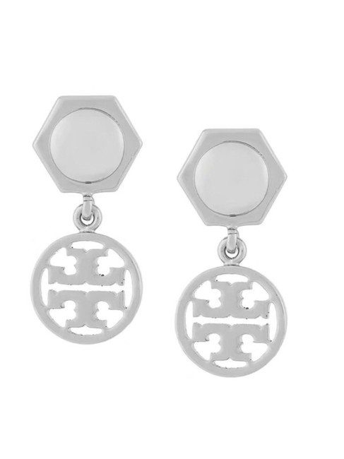 Tory Burch Nwot Logo Drop Earrings 