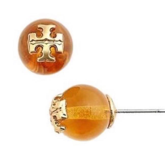 Tory Burch Amber Evie Logo Earrings 