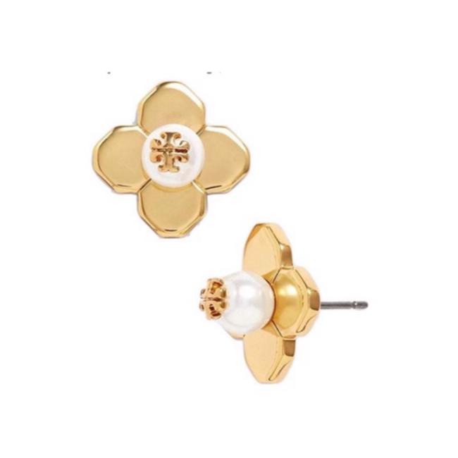 Tory Burch Babylon Pearl Gold Earrings 