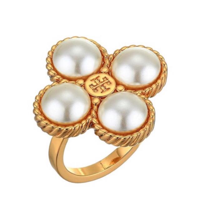 Tory Burch Lucky Clover Rope Ring 