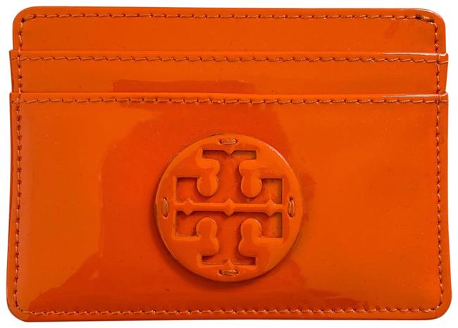 Tory Burch Orange Slim Card Case Wallet 
