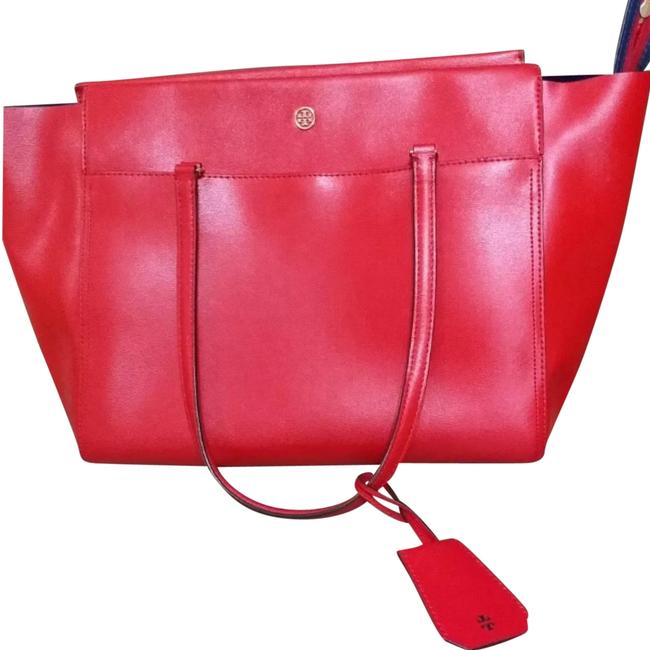 Tory Burch Parker Cherry Red Tote 