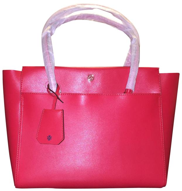 Tory Burch Parker In Cherry Apple Tote 