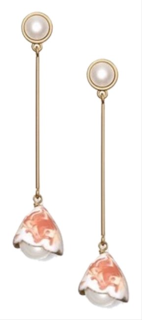 Tory Burch Pearl Bud Long Earrings 