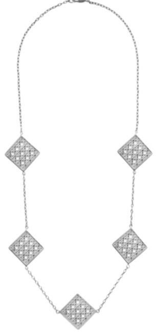 Tory Burch Perforated Logo Rosary Long Necklace 