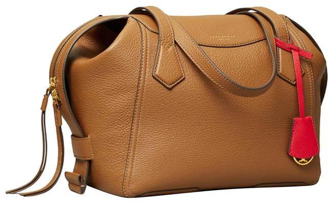 Tory Burch Perry Tan Leather Satchel 