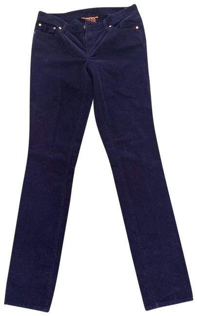 Tory Burch Purple and Gold Corduroy Super Pants  29 30 