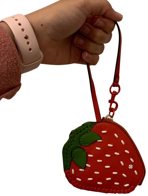 Tory Burch Red Strawberry Wristlet Wallet 