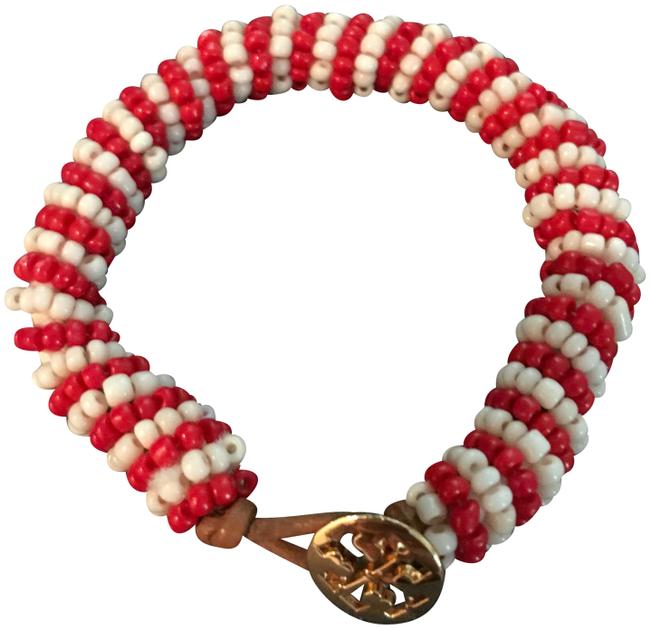 Tory Burch Red White With and Bead Bracelet 