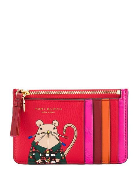 Tory Burch Rita The Rat print Card Case Wallet 