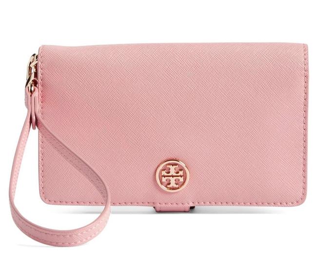 Tory Burch Rose Sachet Crossbody Robinson Phone Wristlet with Straps Wallet 