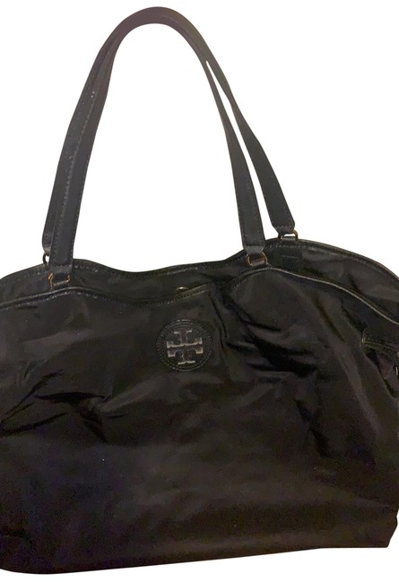 Tory Burch Satchel Black Nylon Tote 