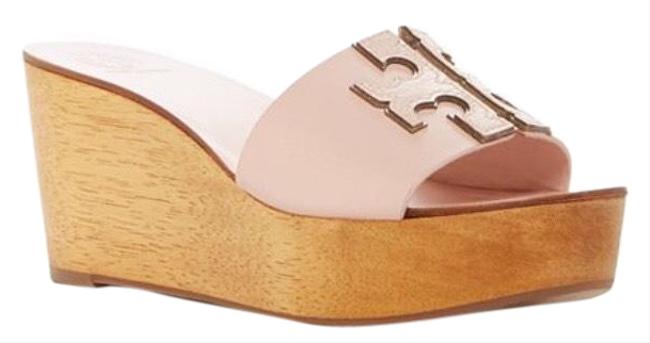 Tory Burch Sea Shell Pink Slide Sandals Wedges 5 