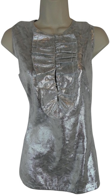 Tory Burch Silver Johnny Was S Polka Dot Blouse  