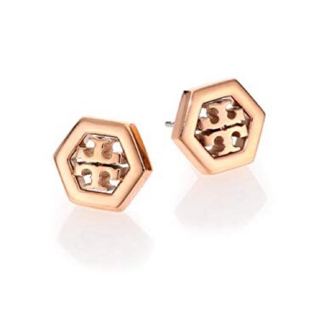 Tory Burch Stud Hex Logo Earrings 
