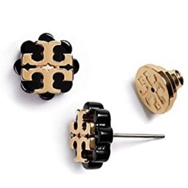 Tory Burch Stud Logo Flower Resin Earrings 
