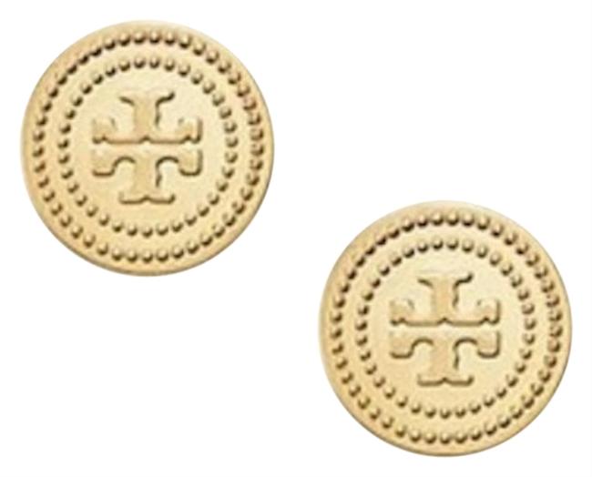 Tory Burch Stud Milgrain Logo Earrings 