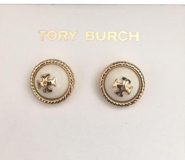 Tory Burch Stud Rope Logo Earrings 