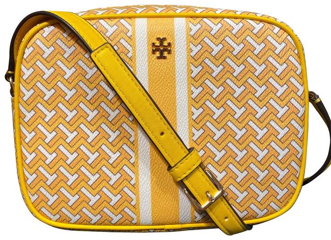 Tory Burch T Zag Yellow Cross Body Bag 